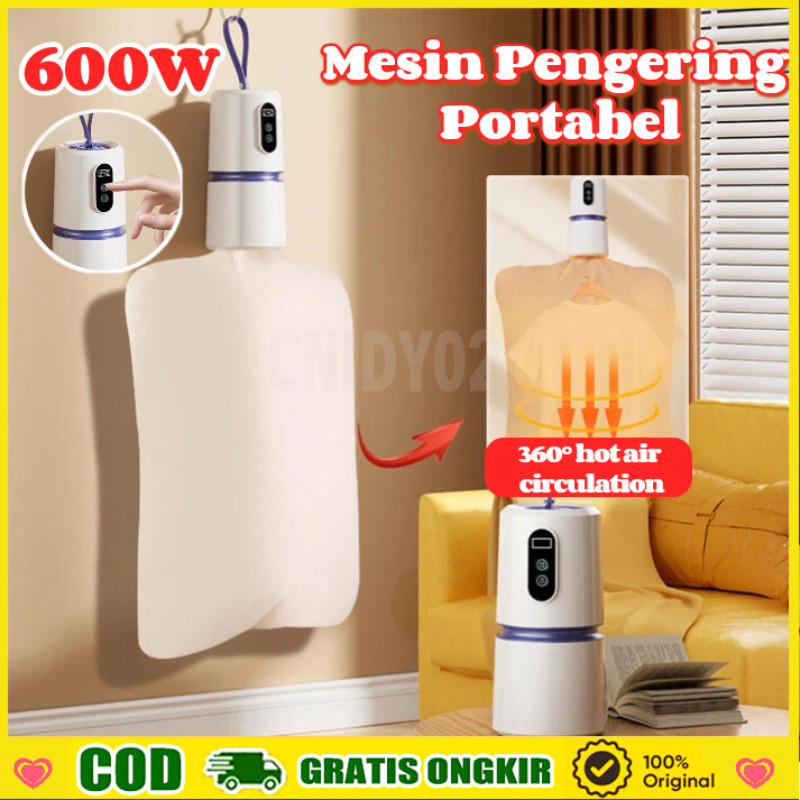 [COD] Mini Mesin Pengering Pakaian Portabel Pemanas Pengering Pakaian Lipat Listrik Pengering Otomat