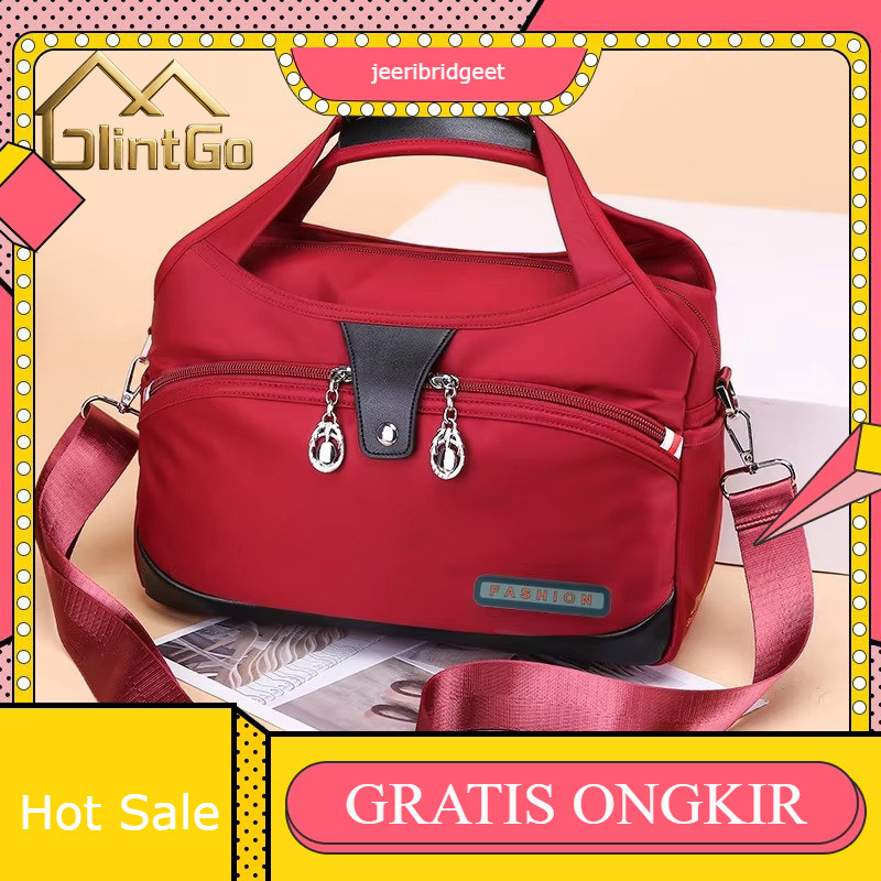 Tas Komuter Tas Diagonal Oxford Tas Selempang Kain Tas Kerja Wanita Bahan Oxford Anti Sobek