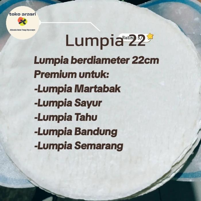 Store Foods Kulit Lumpia Sumpia Semarang PisCok Ukuran 20 - 21CM Produksi Baru