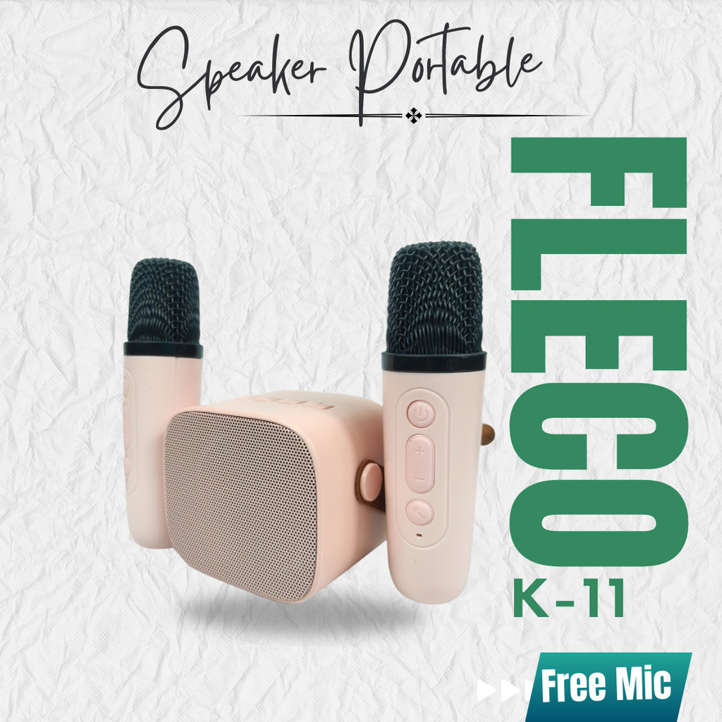 NEW Speaker Bluetooth Mini  Fleco K -11 / Speaker Fleco  Free 2 Mic Wearless ORI