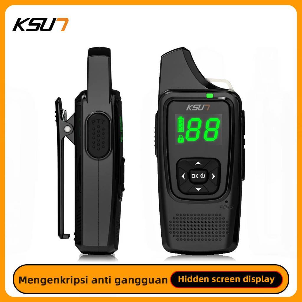 KSUN X-TFSI Walkie Talkie Handy Talky MINl Raidio ht 1-3km Jarak Layar LED