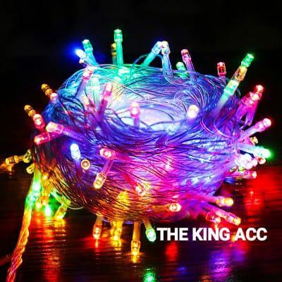 Lampu Hias Led Dekorasi Lampu Kelap Kelip Bintang Bola Anggur Warna-warni - Bintang 10m