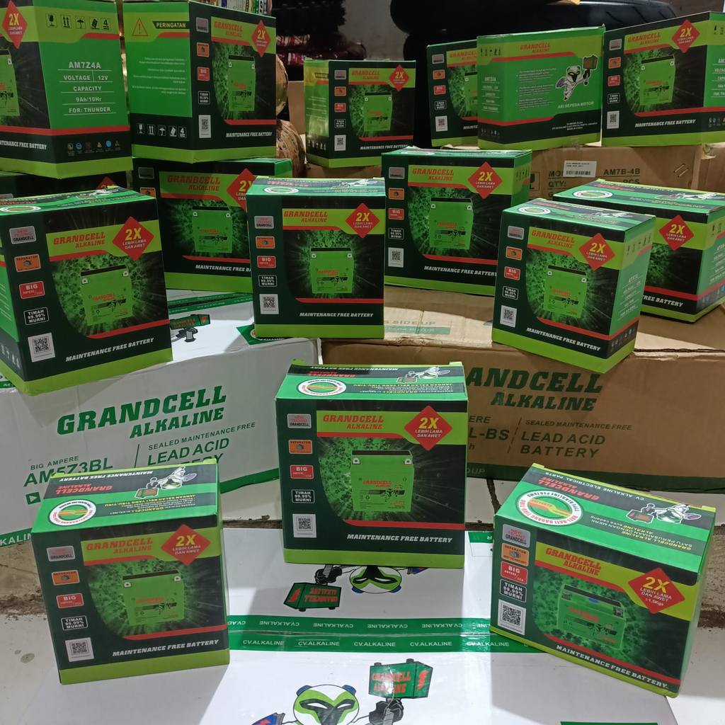 Accu Aki Motor Alkaline Grand Supra Tiger Thunder Nmax RX King KLX Ninja 250 Karisma KPH Accu Aki Mo