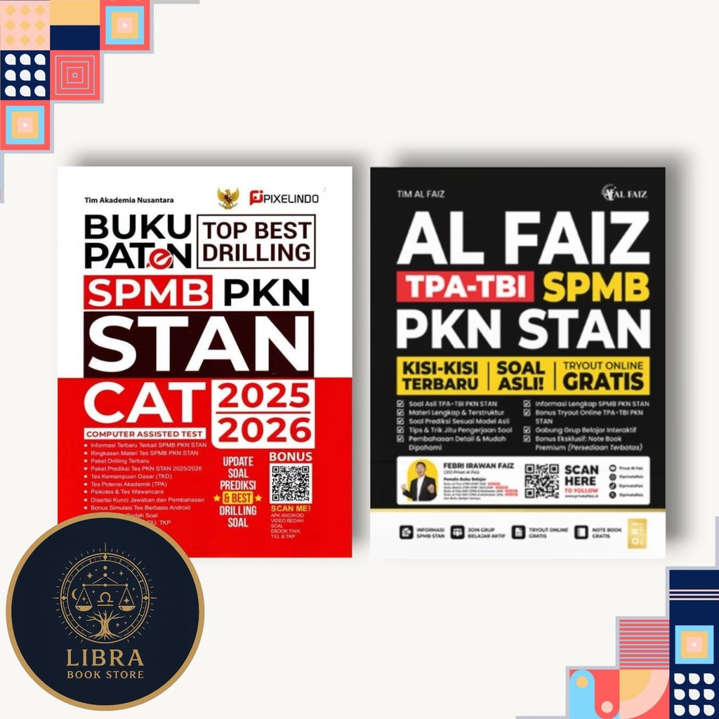 Buku AL Faiz SPMB PKN STAN TPA-TBI SPMB 2025-2026 DAN Buku PATEN SPMB PKN STAN CAT 2025 2026