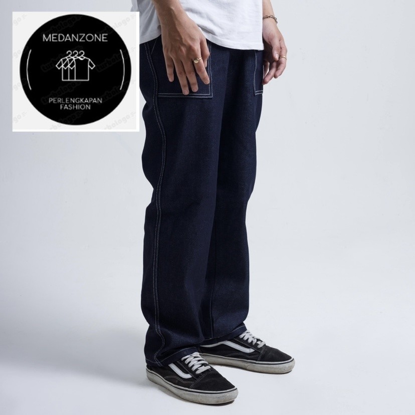 CELANA FATIGUE DENIM BLUE BLACK GROOTBAAR - FATIGUE DENIM BLUE BLACK