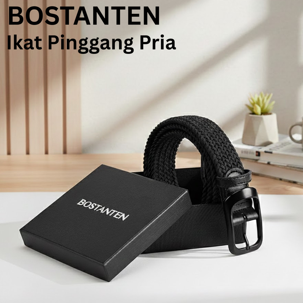 BOSTANTEN Sabuk Ikat Pinggang Pria Modis Sederhana