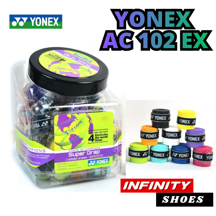 Yonex Grip AC 102 EX / Wet Super Grap - Grip Karet Grip Raket Badminton Tennis Original Yonex