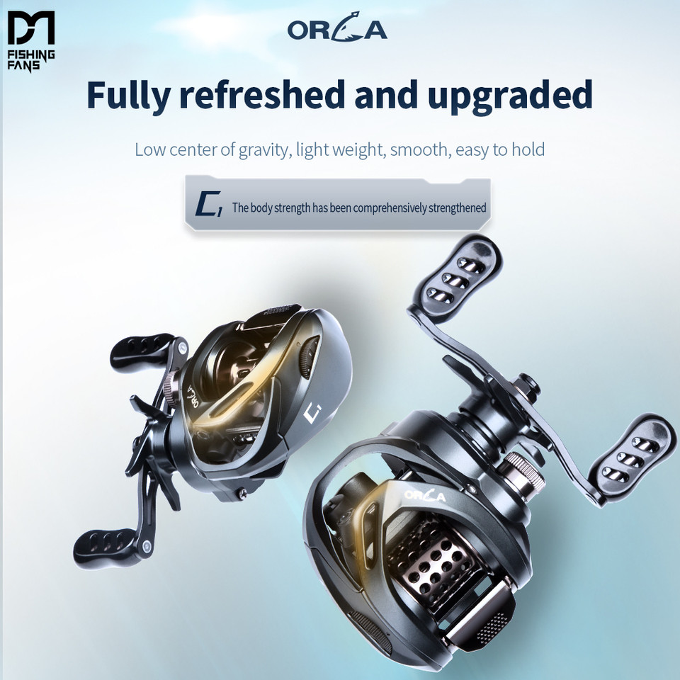 Saltwater Baitcasting Reel and Baitcaster 5+1BB Bait Casting Multiplier Spool Deep Shallow Spool Fis