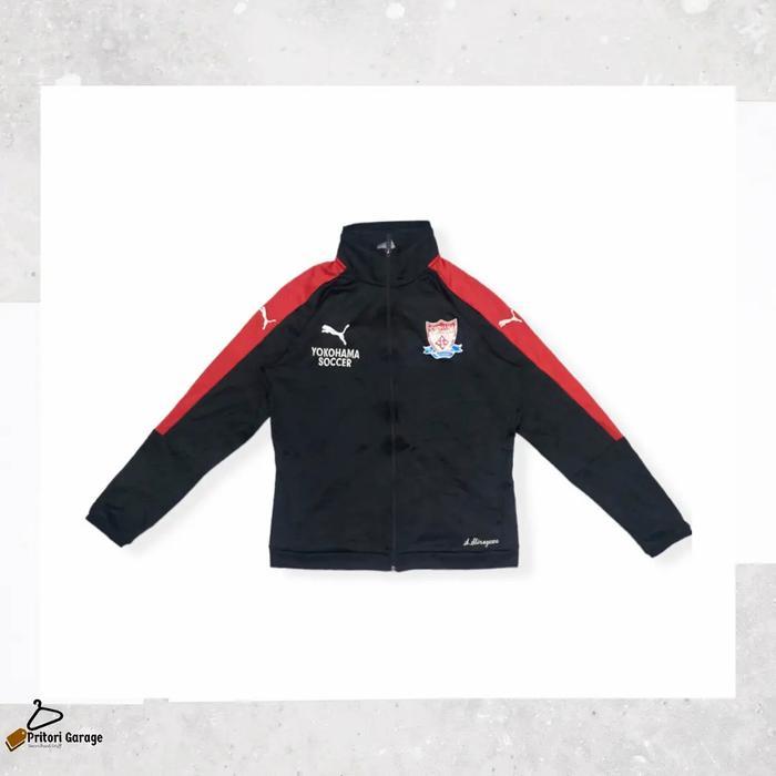 Windbreaker Tracktop Jacket P*ma Yokohama FC Big Logo Black Red Color