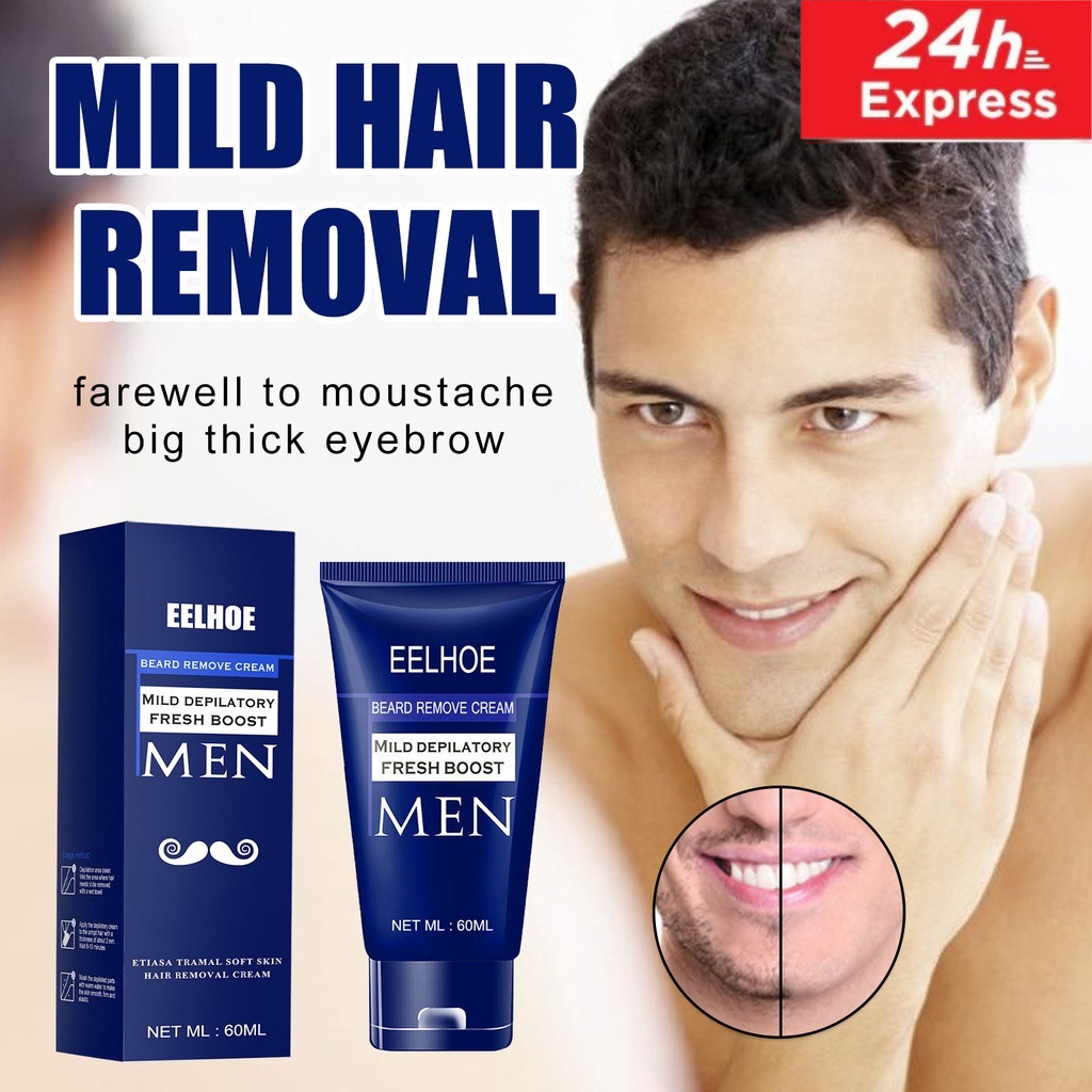 EELHOE Krim Penghilang Bulu / Pria Permanen Hair Removal Cream / Penghilang Rambut Untuk Kumis / Pen