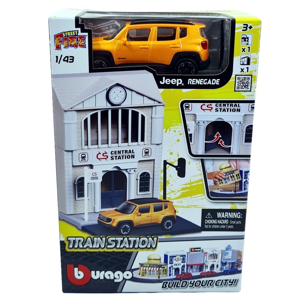 Bburago Build Your City Street Fire Train Station