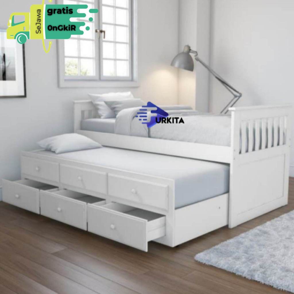 Tempat Tidur Anak Ranjang Sorong Laci Divan bayi Minimalis