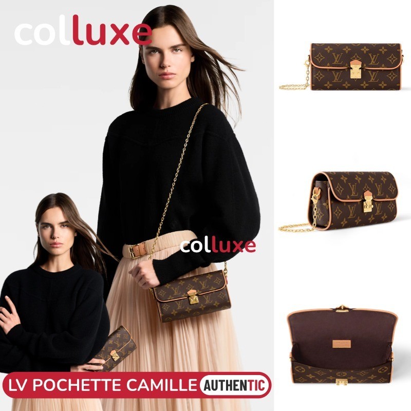 2025 NEW Louis Vuitton LV Model tas Pochette Camille Shoulder Bag Chain Bag WOC