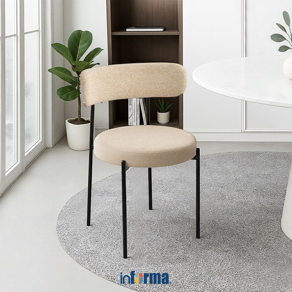 Informa Willow Kursi Fabric Dining Chair Tempat Duduk Ruang Makan Kursi Kafe Restoran Bangku Sandara