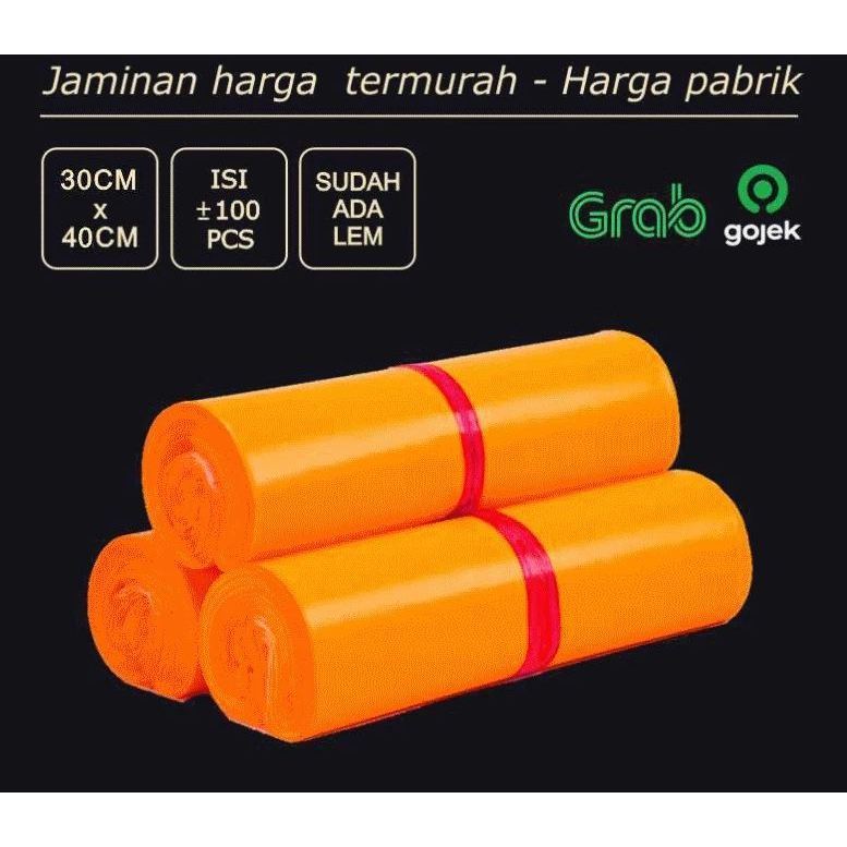 Plastik Pengiriman 30x40 – Polymailer Color Oren Hijau Kuning Packing Aman
