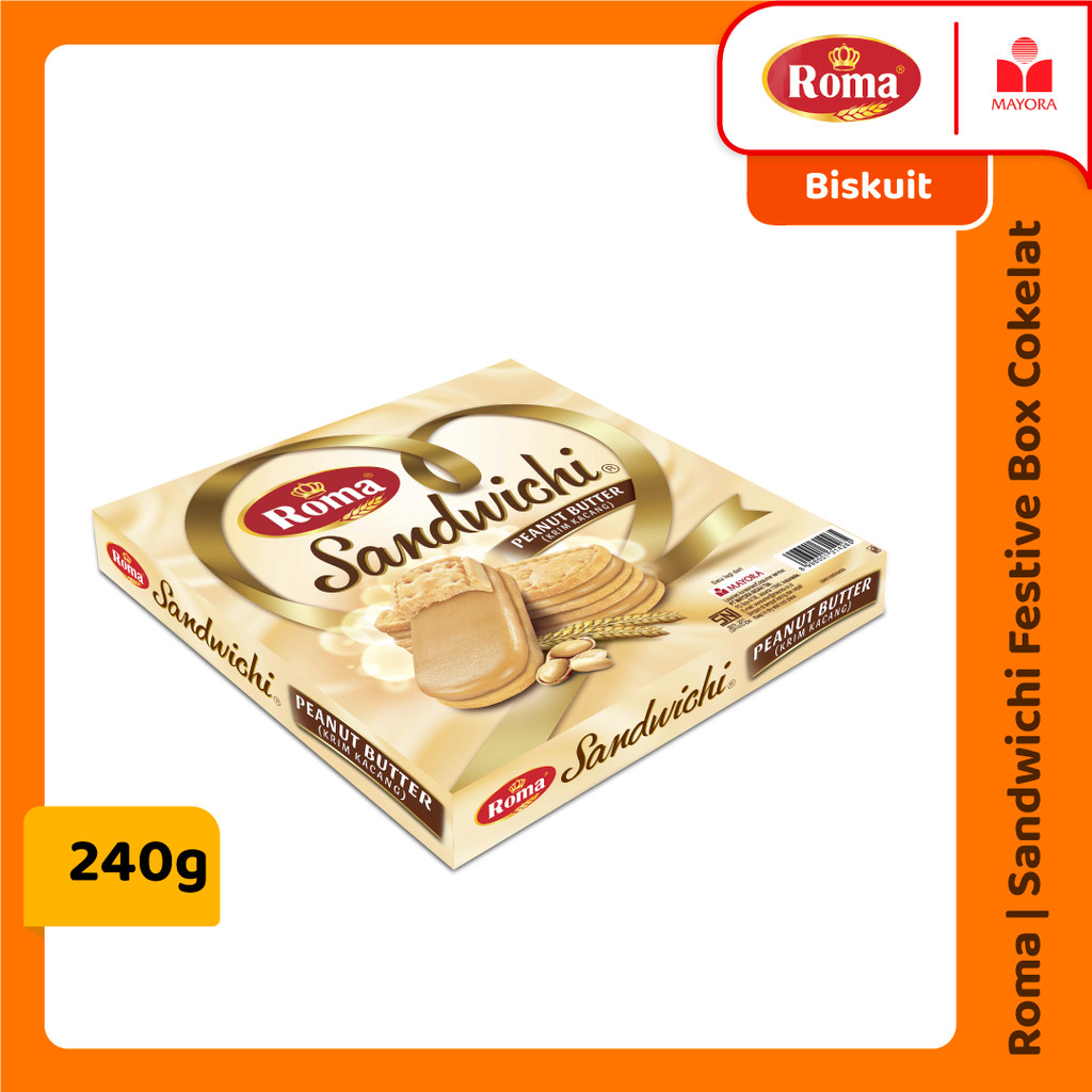 Biskuit Roma Sandwichi Peanut Festive Box