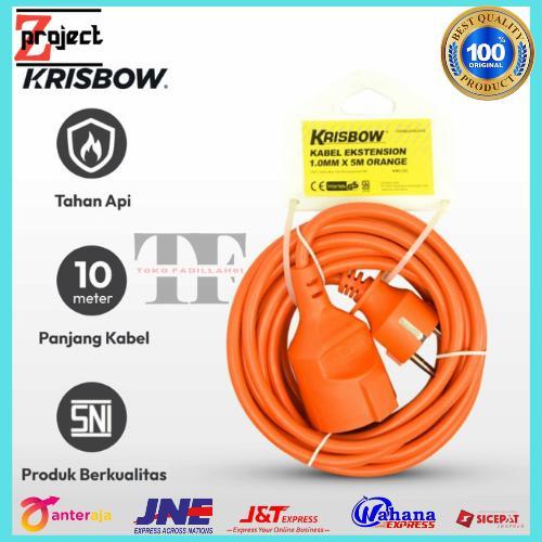 Krisbow kabel ekstension 10 m / kabel panjang 10 meter colokan listrik