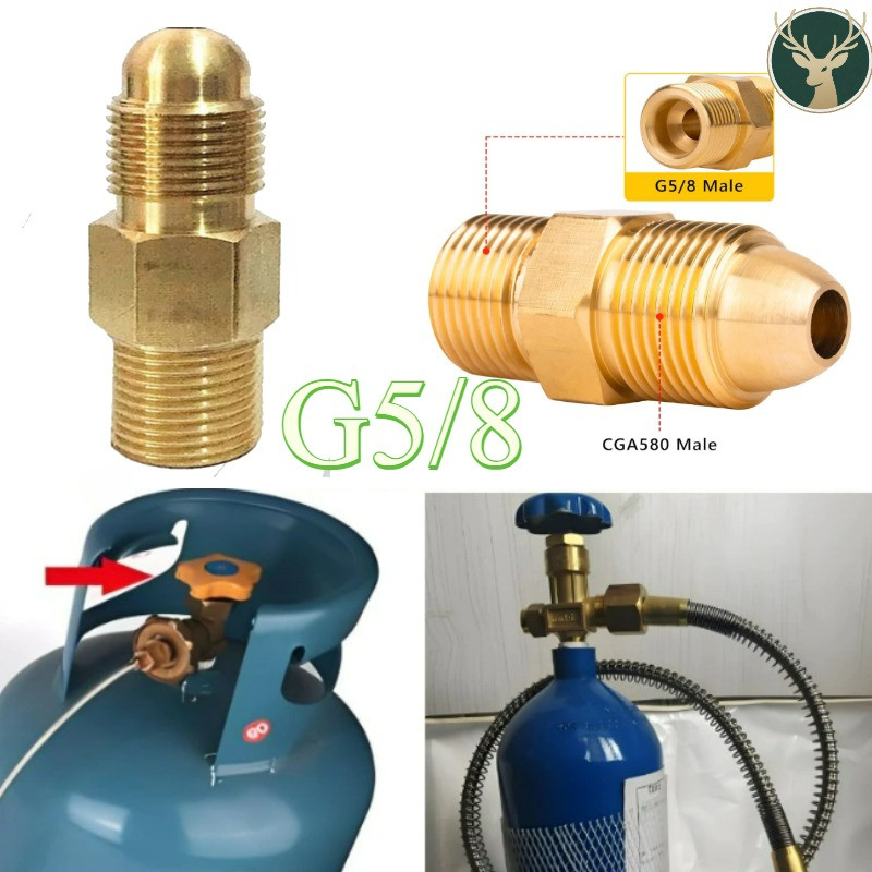 Konektor Tabung G5/8 Internal ke Eksternal Double Ulir Pria Bahan Tembaga  Adaptor Double Nepel Kuni