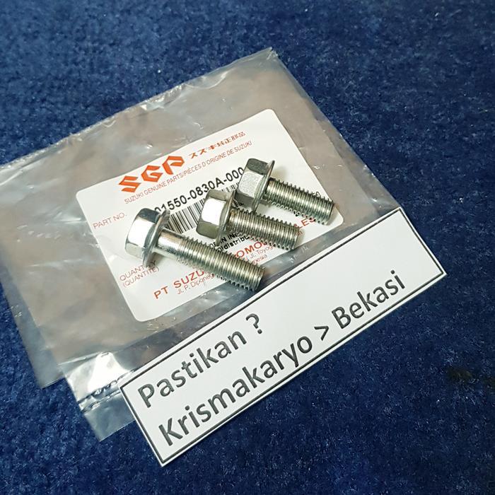 Baut Foot Step Satria 2 tak Hiu 2t Lumba Ori Set Depan 2tak Suzuki