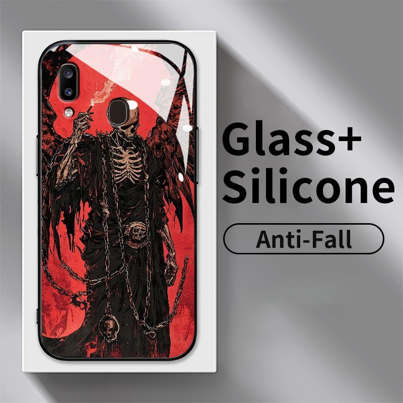 Hard Case Glass Kaca For Samsung A32 4G A20 A20s A21s A22 A22s 5G A23 A24 A25 A30 A30S A31 A33 A34 A