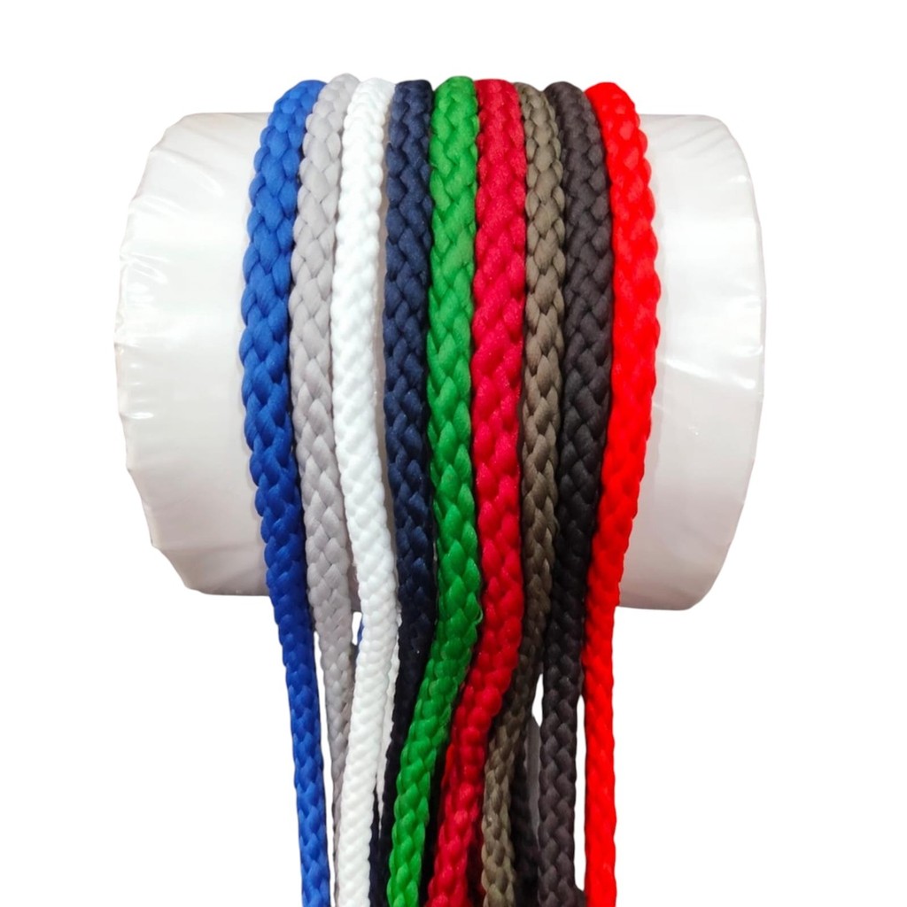 Tali polyster tali kepang talikur tali sumbu kepang 6mm meteran