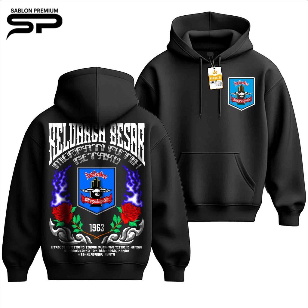 Jaket Hoodie Merpati Putih BETAKO 1963 Terbaru | Atasan Distro Kaos Keluarga Besar MP Merpati Putih