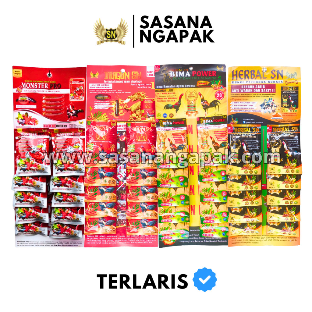[  Promo ]  ||  Jamu Ayam Laga Monster Pro Bima Power Dragon SN dan Herbal SN