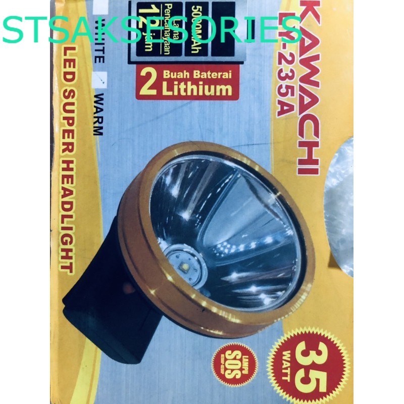 Senter Kepala Kawachi LY 235A Led Super Headlight 35 watt