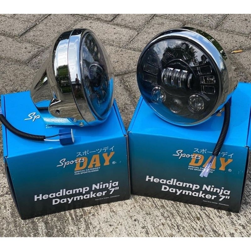 batok reflektor ninja r ss set lampu daymaker import sport day 7 inch pnp motor honda megapro hiu pr