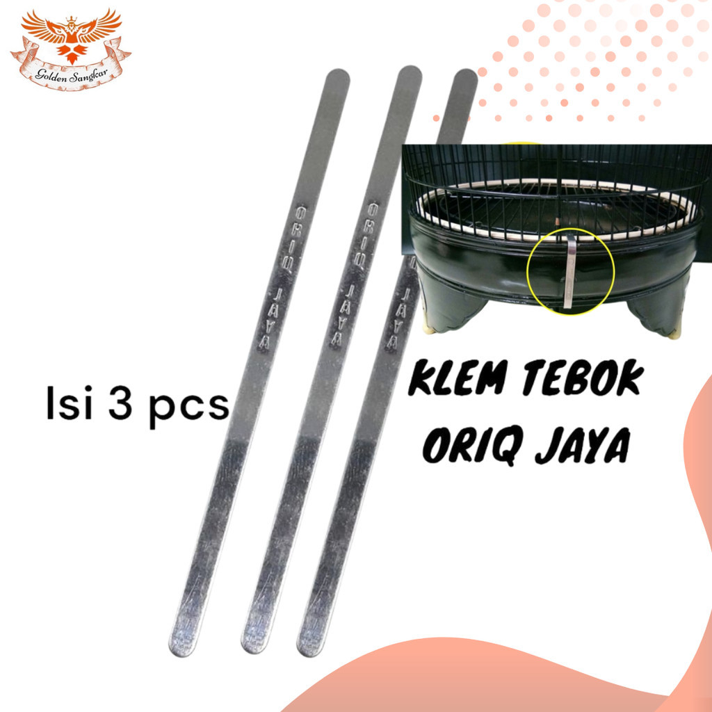 Klem Tebok Sangkar Murai Isi 3pc Bahan Stainles Oriq Jaya