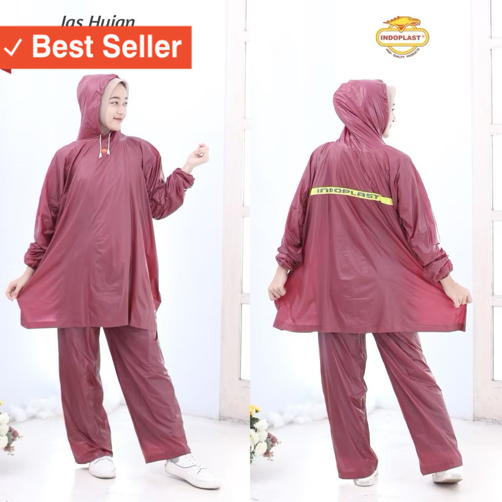 Jas Hujan Mewah Tebal tidak mudah sobek / Jas Hujan Ponco Lengan Celana | Mantel Kelelawar Celana | 