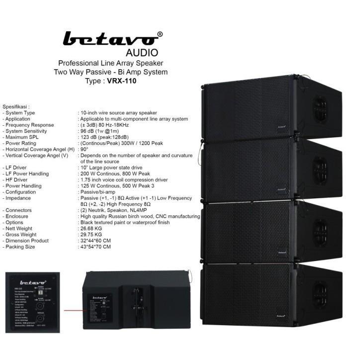 Speaker Pasif Line Array 10 Inch BETAVO VRX-110 HARGA PER BOX