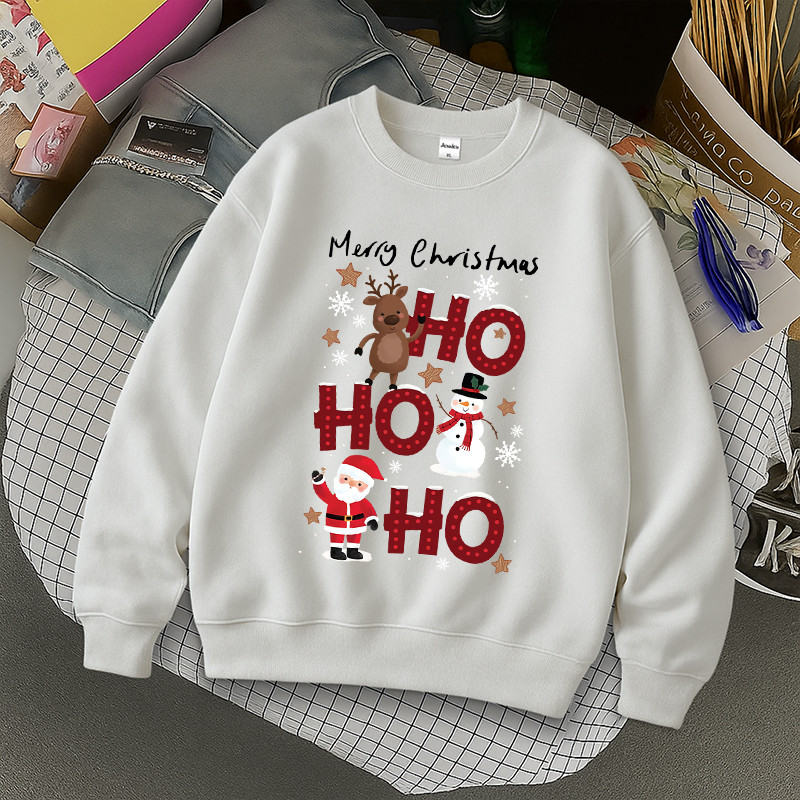 JESSICA KOREA PREMIUM EFFORTLESSLY BEAUTY Sweater Crewneck Unisex | Motif Merry Christmas Santa & De