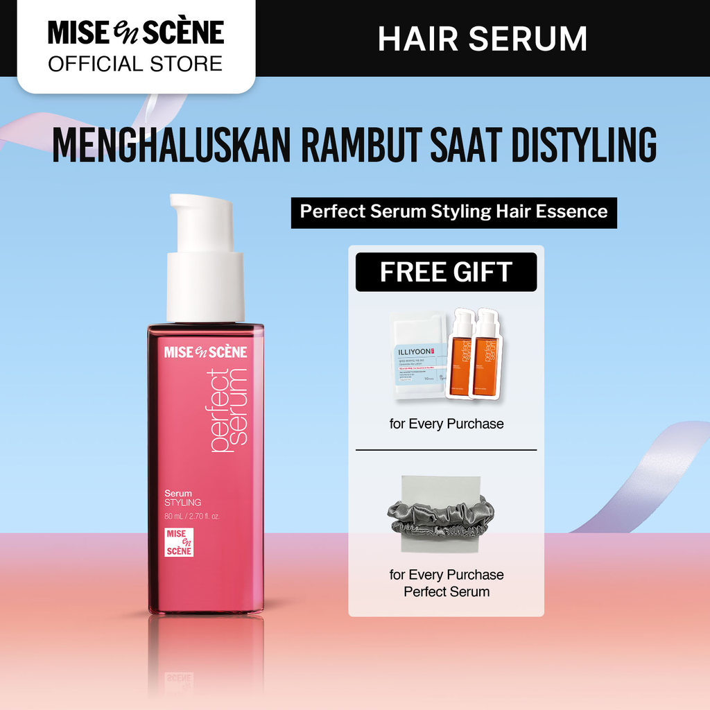 mise en scene Perfect Serum Styling 80ml - Hair Serum untuk Rambut Rusak, Bercabang dan sering Dicat