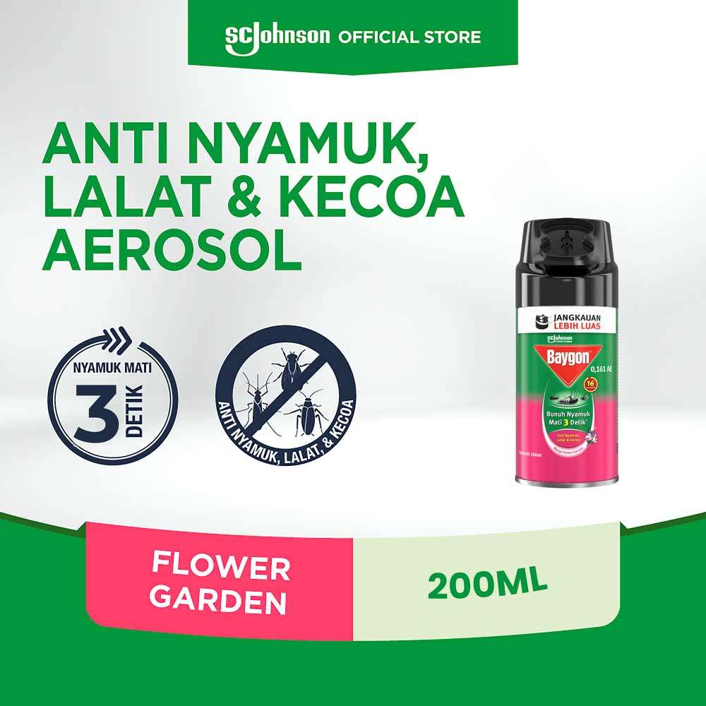 BAYGON INSEKTISIDA SPRAY FLOWER GARDEN 225/200mL