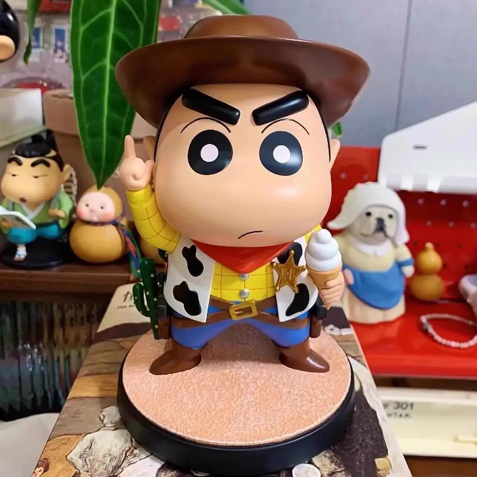 Crayon Shin chan Woody Buzz Lightyear Cowboy Handmade Model Decoration Doll Birthday Gift Doll GK Sh