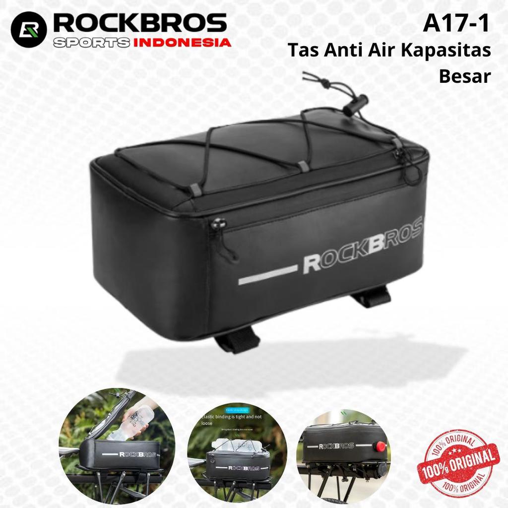 ROCKBROS A17-1 Tas Jok Belakang Olahraga Sepeda Motor Kapasitas 9L Tahan Air Dengan Penutup Hujan By