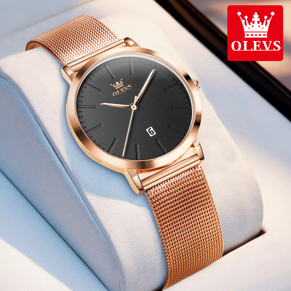 OLEVS Jam Tangan Cewek Elegan Jam Tangan Perempuan Analog Anti Air Original 100% Kuarsa Untuk Brunch