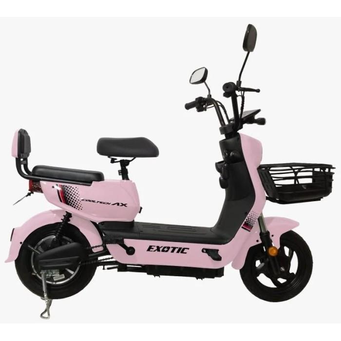 (DISKON) SEPEDA LISTRIK EXOTIC TIPE COOLTECH AK motor listrik murah - pink - Merah - pink
