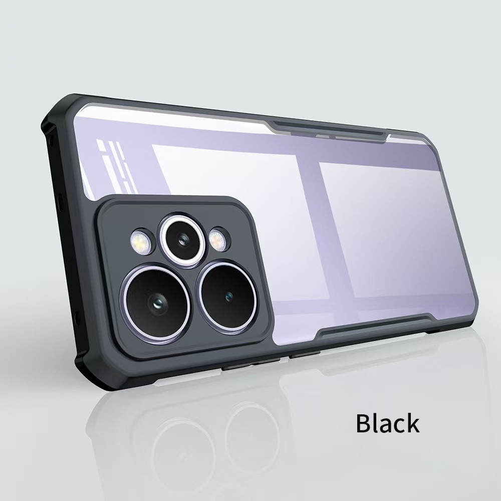 Soft Case Fusion Armor Shockproof Black Xundd Slim Transparant Beetle Series Kompatibel Untuk Oppo A