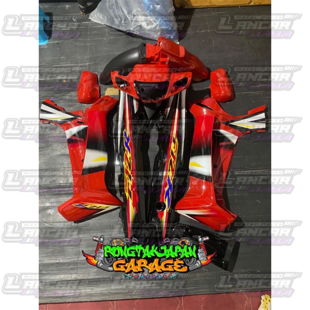 full set bodi halus fiz r f1zr fizr sporty 2003 merah hitam cover body fizr f1zr merah hitam 2003