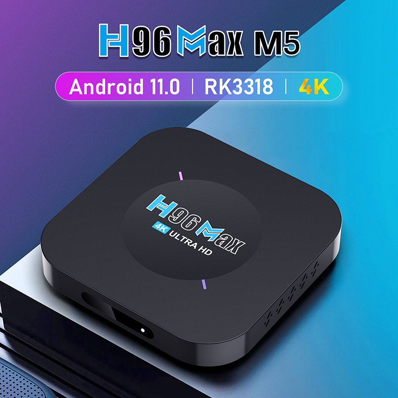 New H96MAX M5 Android 11 TV BOX WIFI6 8K Smart TV BOX RK3318 ip 8K Andorid 11.0 Set Top Box Decoder 