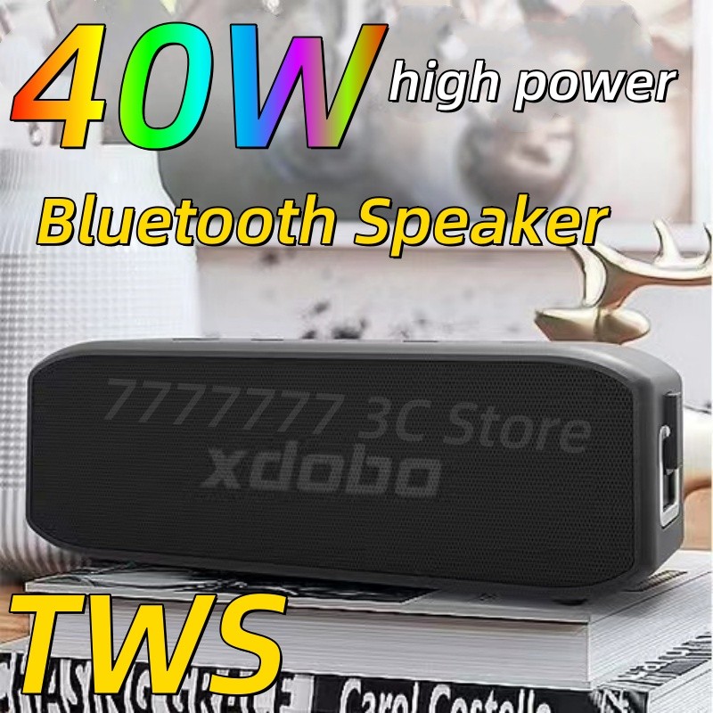 XDOBO Wing 2020 40W high-power TWS auo Bluetooth speaker BT5.0 subwoofer Type-C USB DSP Sound Soundb