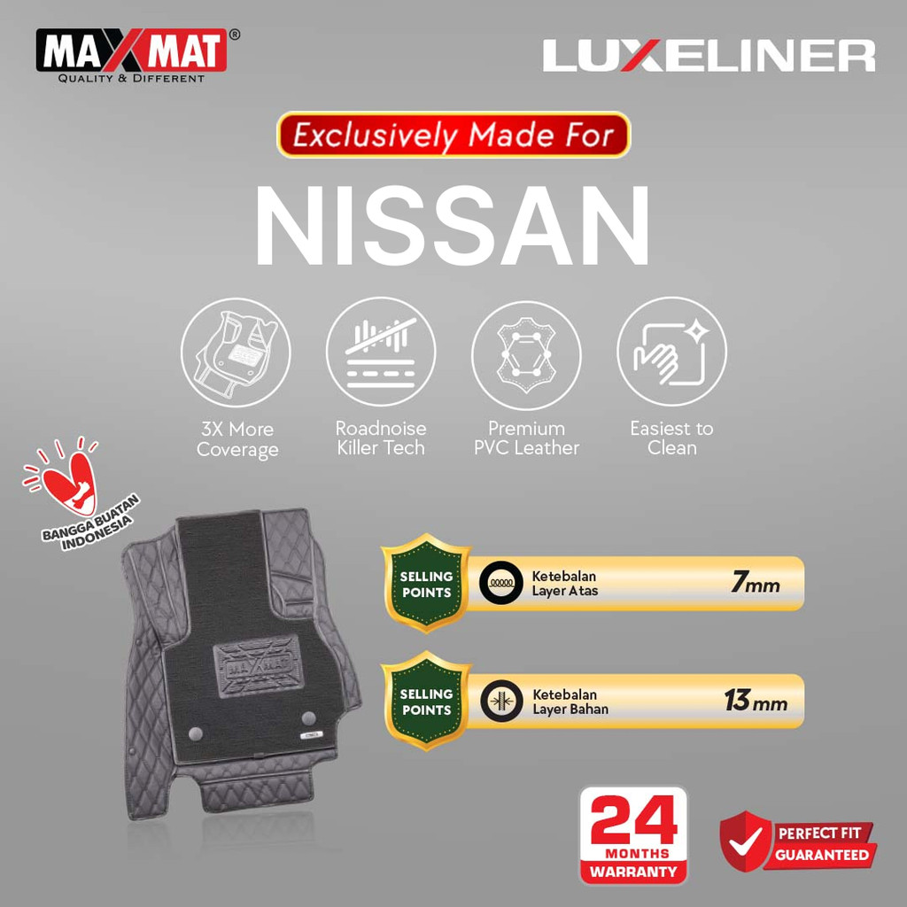 Maxmat - Type Luxeliner Mobil Nissan MPV BIG | Serena C26, Serena C27, Serena C28 | Karpet Mobil Max