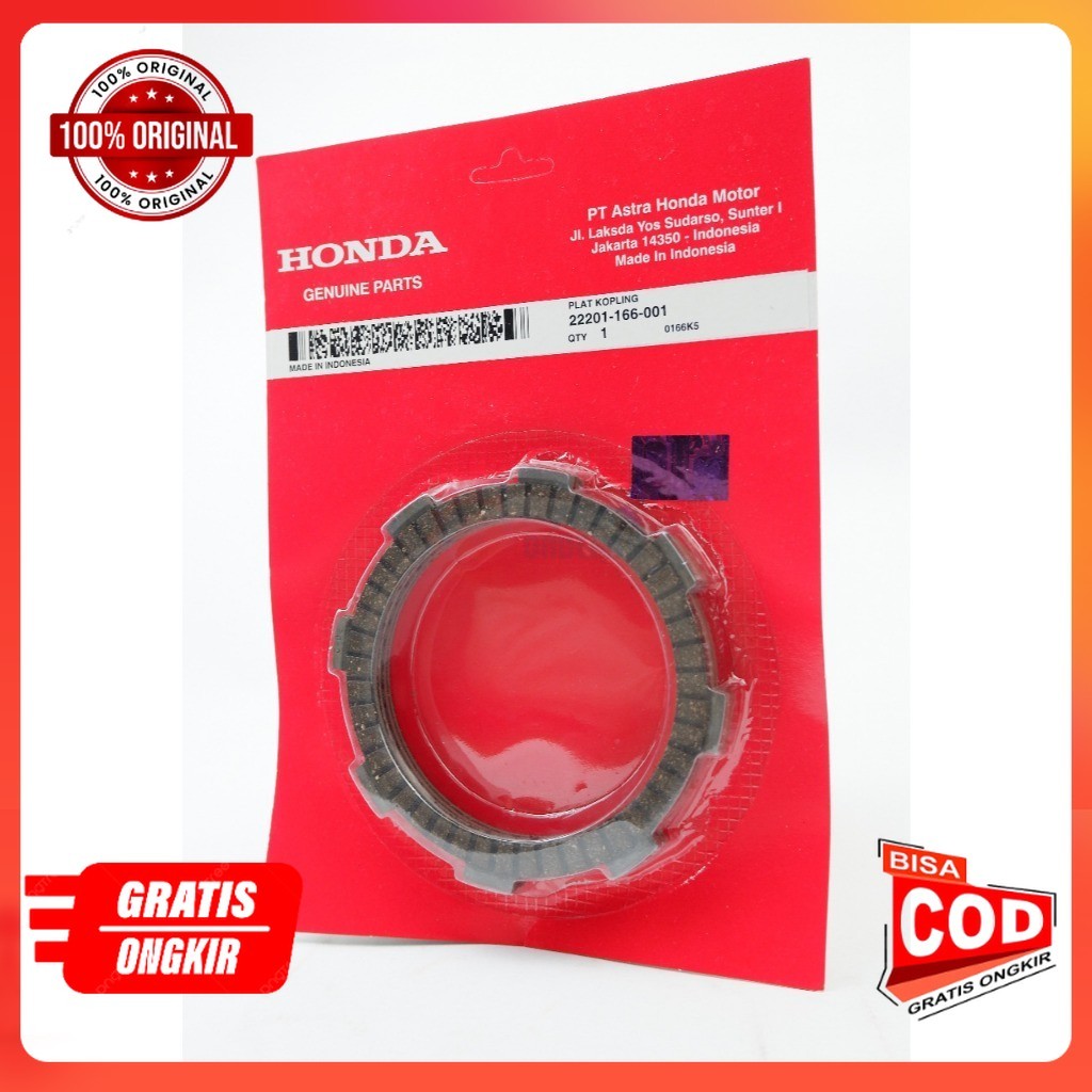 Kampas Kopling Honda Supra X , Win , Supra , Star 22201-166-001 onderdil motor part Ori
