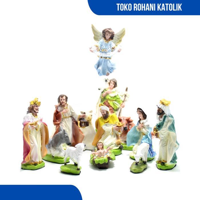 SET PATUNG NATAL 15 CM / HADIAH NATAL / NATIVITY SCANE