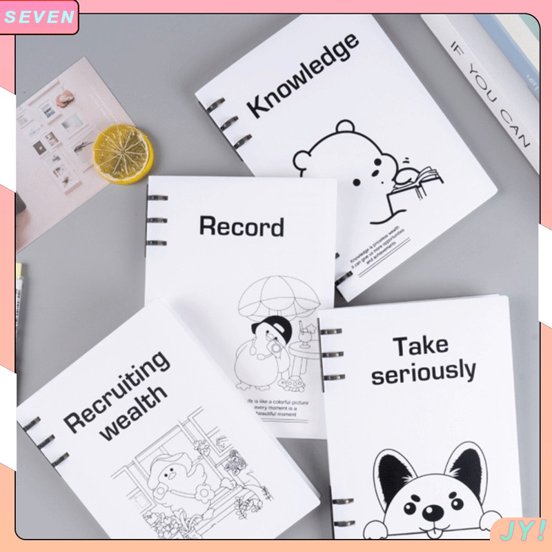 Buku Catatan Lucu dan Sederhana / Buku Harian Kartun Minimalis / Buku Catatan Estetika Korea Ukuran 