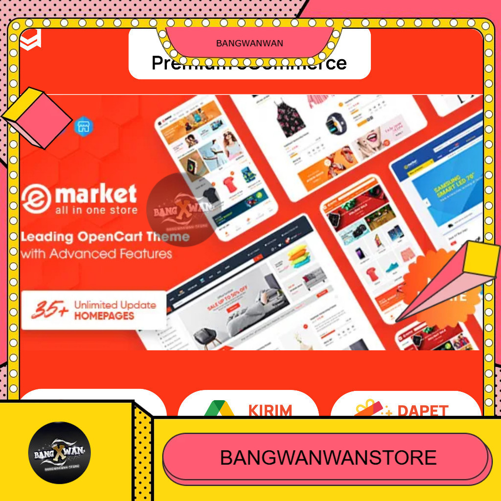 EMarket Tema Wordpress Premium eCommerce - Responsif & Mobile Friedly - Theme WordPress Toko Online 
