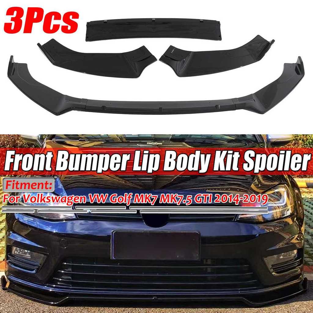 Car Front Bumper Splitter Lip Spoiler Body Kit For Volkswagen For VW Golf 7 7.5 MK7 MK7.5 GTI 2014-2