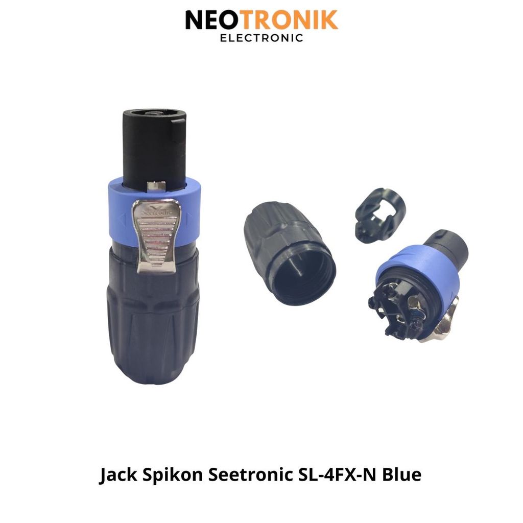 Jack Spikon Jack Speakon Seetronic SL-4FX-N Blue - SL4FXN